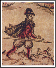 Postbote Holzschnitt 1591